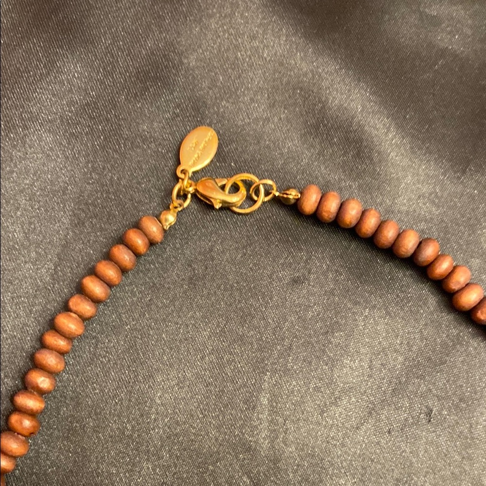Brooks Brothers Elegant Brown Beaded Necklace - Picture 3 of 15